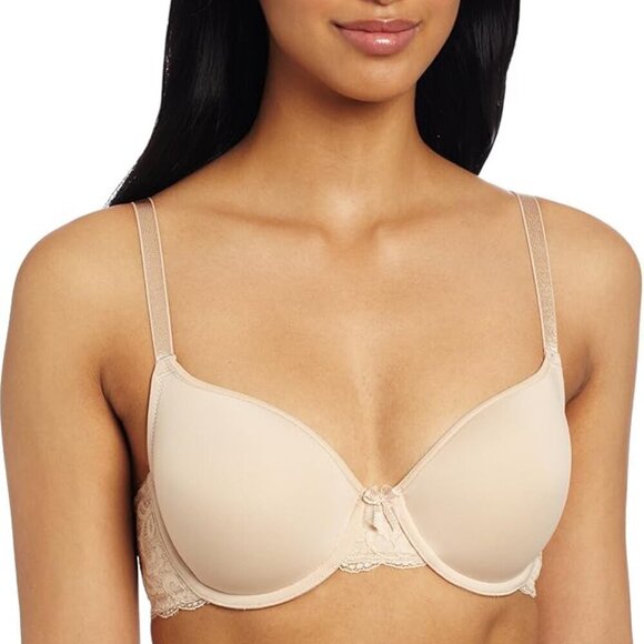 Wacoal Sand Underwire Lace Detail All Dressed Up T-Shirt Bra - Picture 1 of 6